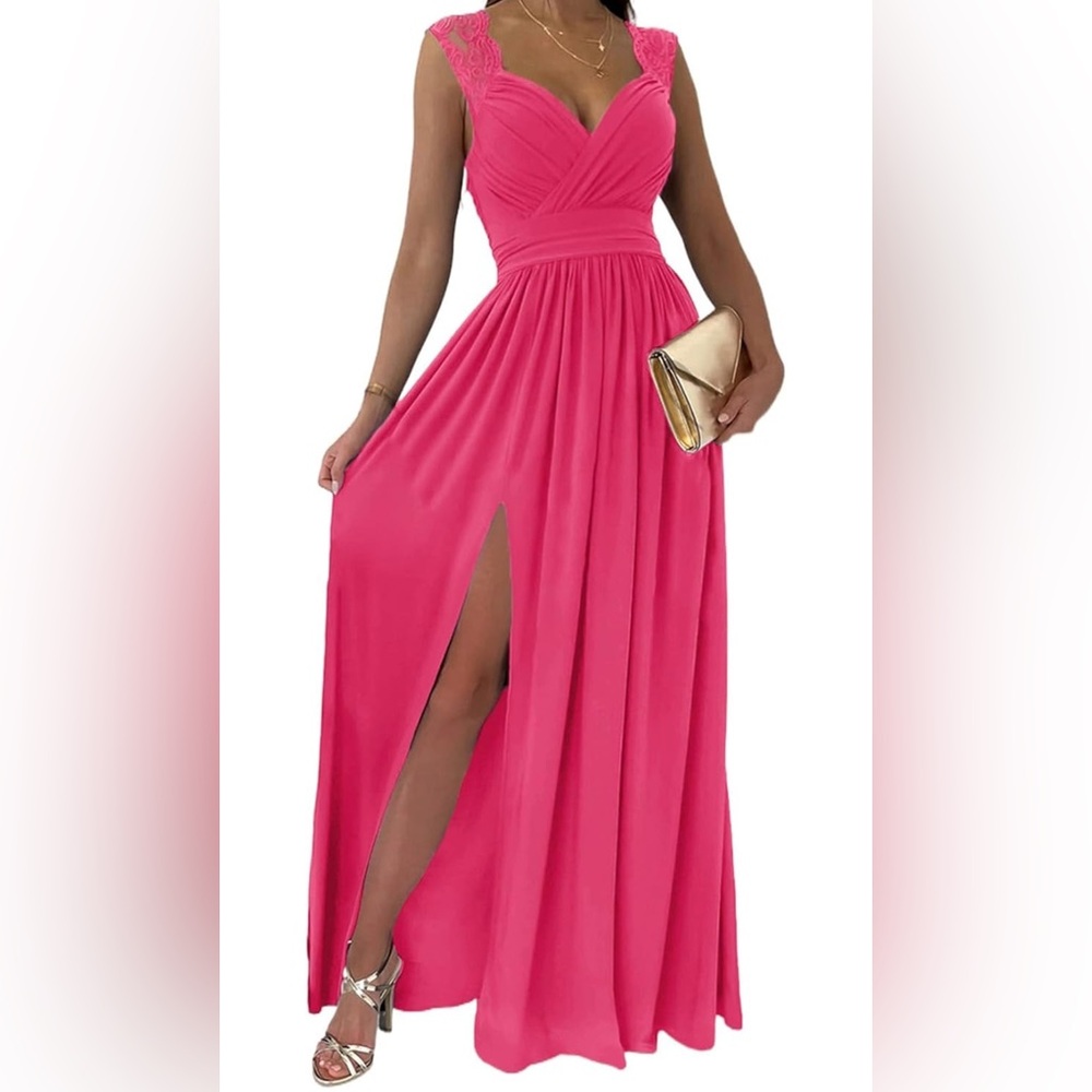 NWT Flowy Formal Dress Wrap V-Neck